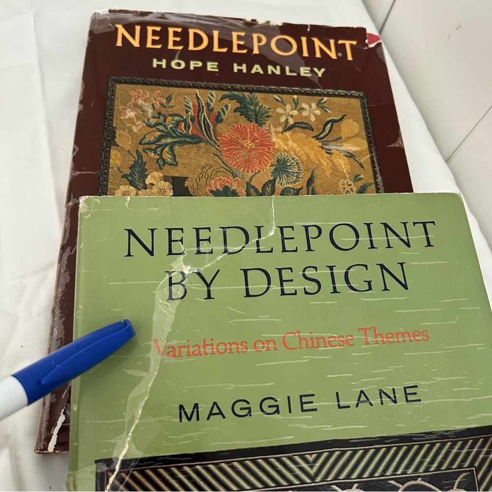 2 Vintage Needlepoint book LOT by Design Chinese Themes Needlepoint Hope Hanley - Picture 17 of 17